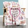 Ballet Dancer Painting Customize Your Name Blankets Comfortable Soft Lightweight Allseason Multipurpose Blanket For Picnics Sofas Offices Beds Living