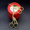 Gold Vintage Storch-förmige Stickerei Nähbesatz Kleiderherstellung Handwerk Schere Kreuzstich Kohlenstoffstahl Schere Mini-Schere