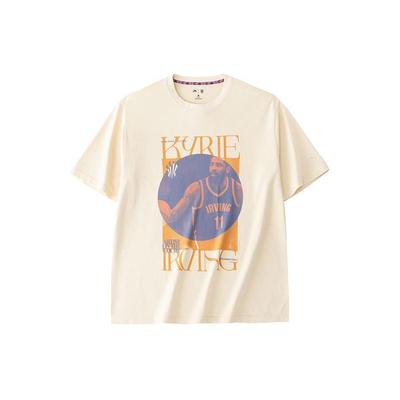 Casual Comfortable Short Sleeve T-Shirt With Letter Print Unisex Tops Beige 172421115-1