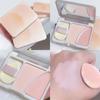 Palette Highlighter Crème Mate Éclaircissante Contour Cache-cernes Double Palette Finition Naturelle Lumineuse pour Affiner le Visage Essentiel