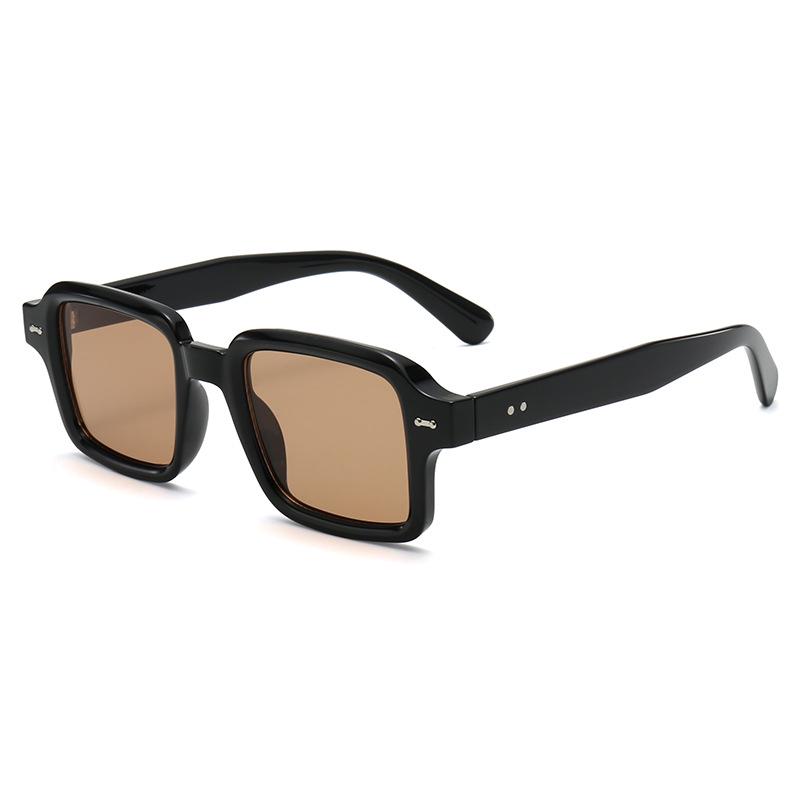 2026 Retro Rivet Square Frame Sunglasses - Unisex High-End Sun Protection