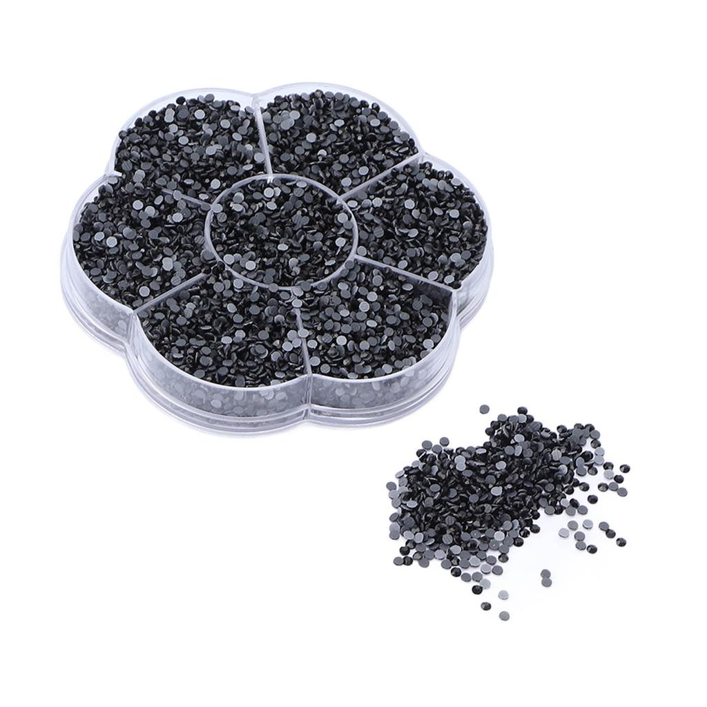 14400pcs Rhinestones Shiny Transparent Decorative Nail Art Accessories for Clothes ShoesS601 Black