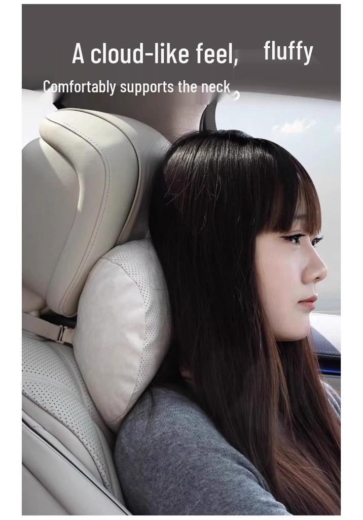 Mercedes-Benz S-Class Suede Perforated Car Headrest Pillow for Neck Protection