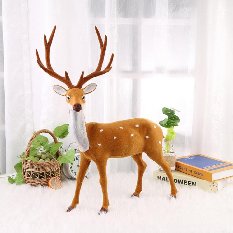 Deer Model Figurine Statues Decorations for Home Merry Christmas New Year Gifts