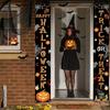VIKAMA Happy Halloween Vertical Porch Banner Trick Or Treat Door Flag Pumpkin Ghost Spider Web Yard Home Party Decor Supplies