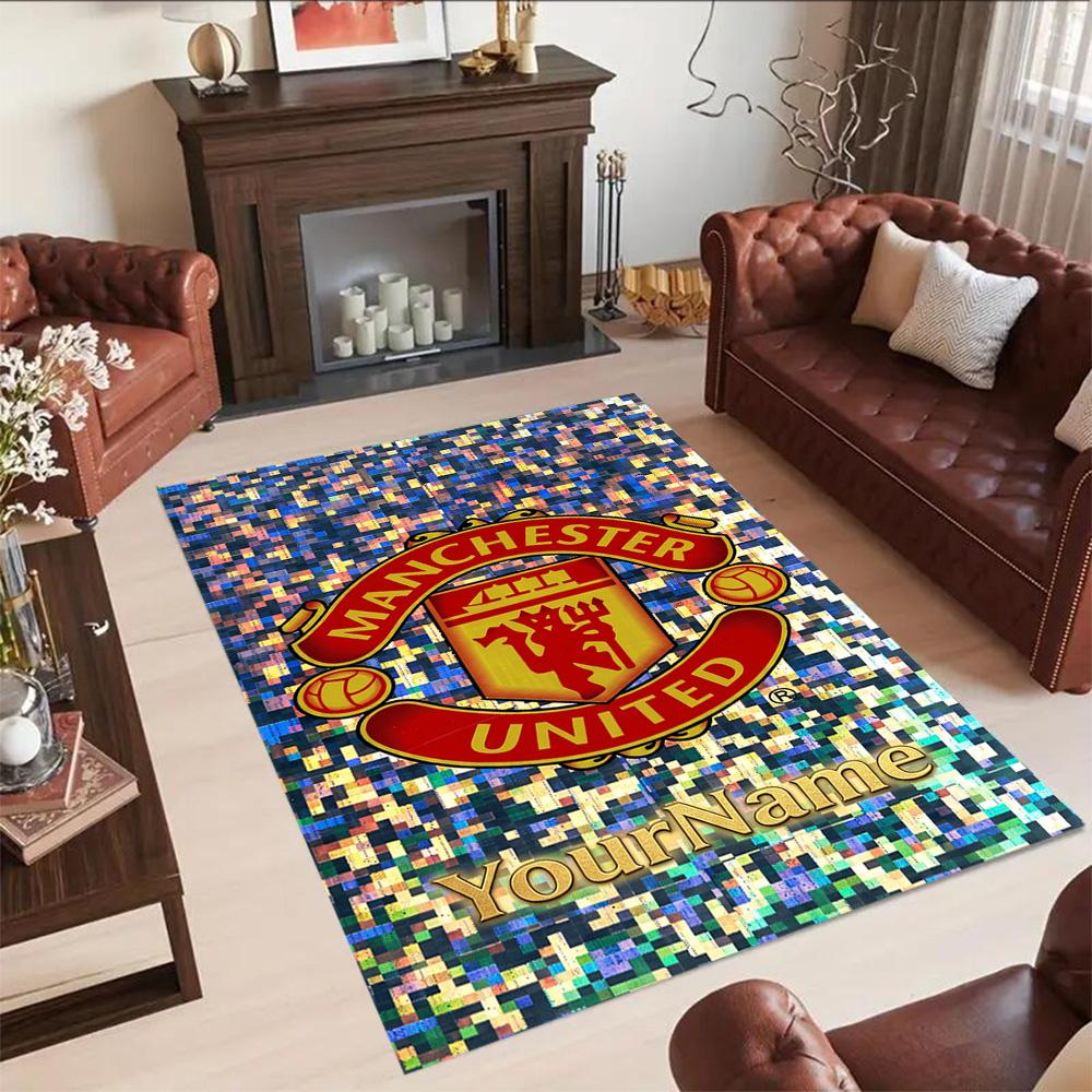 Manchester Customize Your Name Floor Mat Perfect for Game Room Decorate room Foyer Dormitory Antislip Carpet Office home decor