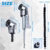 LEONTOOL Flexible Shaft 105 Degree Right Angle Drill Flexible Right Angle Drill Flexible Socket Right Angle Drill Extension Angle Screw Handy Hex
