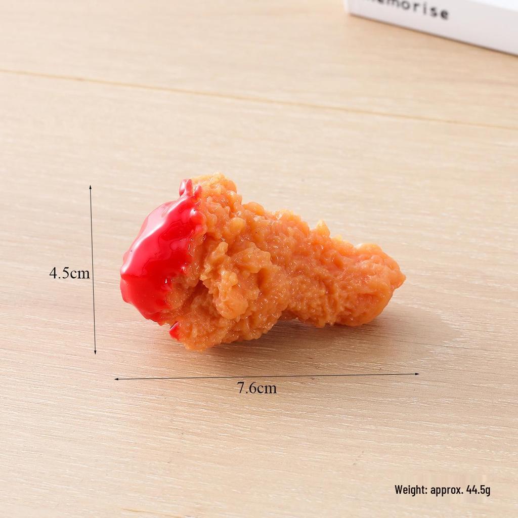 PVC Fried Chicken & Cola Keychain - Play Food Model Including Drumsticks, Wings, Nuggets