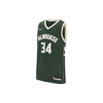 Youth Retro Basketball Vest Giannis Antetokounmpo #34 Milwaukee Bucks Season 20 Fan Edition Men Tops Green AA4539-323