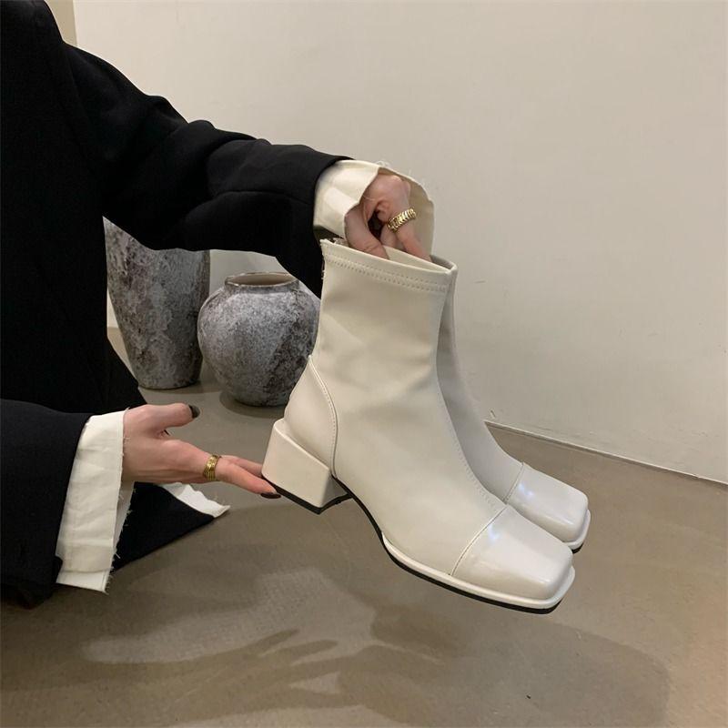 

Men Women Spring Autumn Boots Comfortable SquareToe Elegant Suitable for Daily Wear and Various Occasions High Quality Material for Durability 43