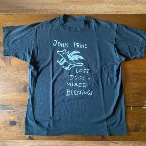 

John_Prine Black Short Sleeve Cotton Tshirt Unisex S5XL KK1713 Unisex T-Shirt L