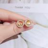 High End Sense Circle Fashion Diamond Earrings for Women Asymmetric Star and Moon Earrings Super Fairy Fresh Simple Ear Clip Without Ear Holes