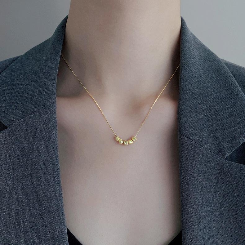 Exquisite Five Blessings Lucky Necklace: Non-Fading, Versatile, High-End Light Luxury Jewelry for Women