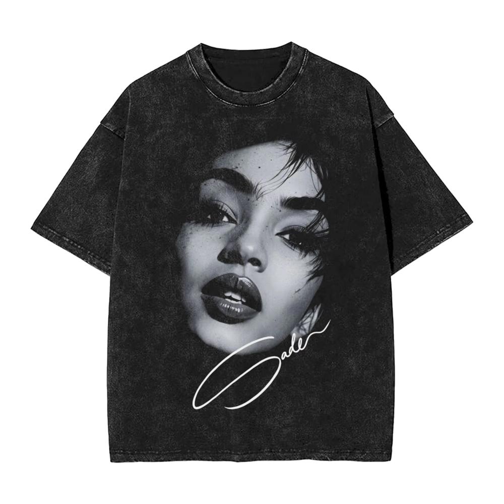 

Oversized Washed Print TShirt Sades Adu Singer Cotton T Shirt Trendy Cool Tshirt for Men Women Summer YK Funny Design Top Tees M