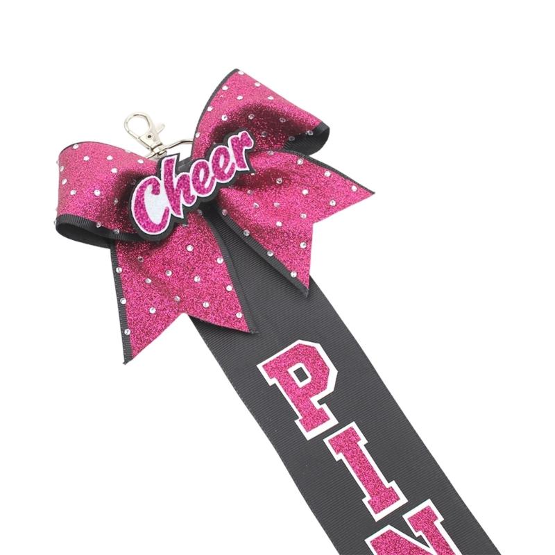 Cheerleader Inspirierender Schleifenband Schlüsselanhänger Zubehör Für Modebegeisterte Tägliche Nutzung