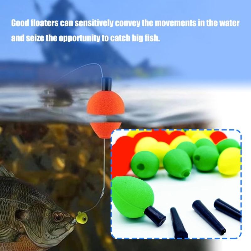 18 Stück Schwimmende Posen Indikatoren Angelposen für Süßwasser Salzwasser Schaumstoffindikatoren Pose Fliegenfischen Pose