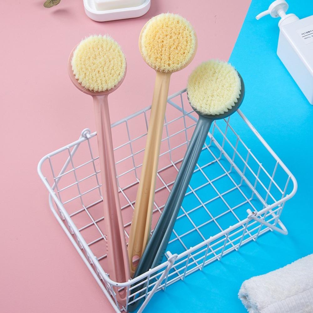 

2-in-1 Shower Brush Back Rubbing Body Exfoliating Brush Useful Shower Tools
