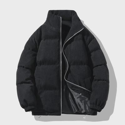 Men's Corduroy Stand Collar Loose Cotton Jacket - New Style, Thickened, Warm, All-Match Casual Coat