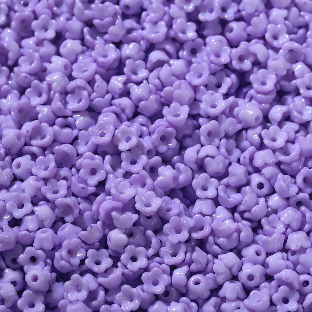 100Pcs 9mm Small Flower Beads Handmade DIY Bracelet Necklace Beaded Jewelry Accessories