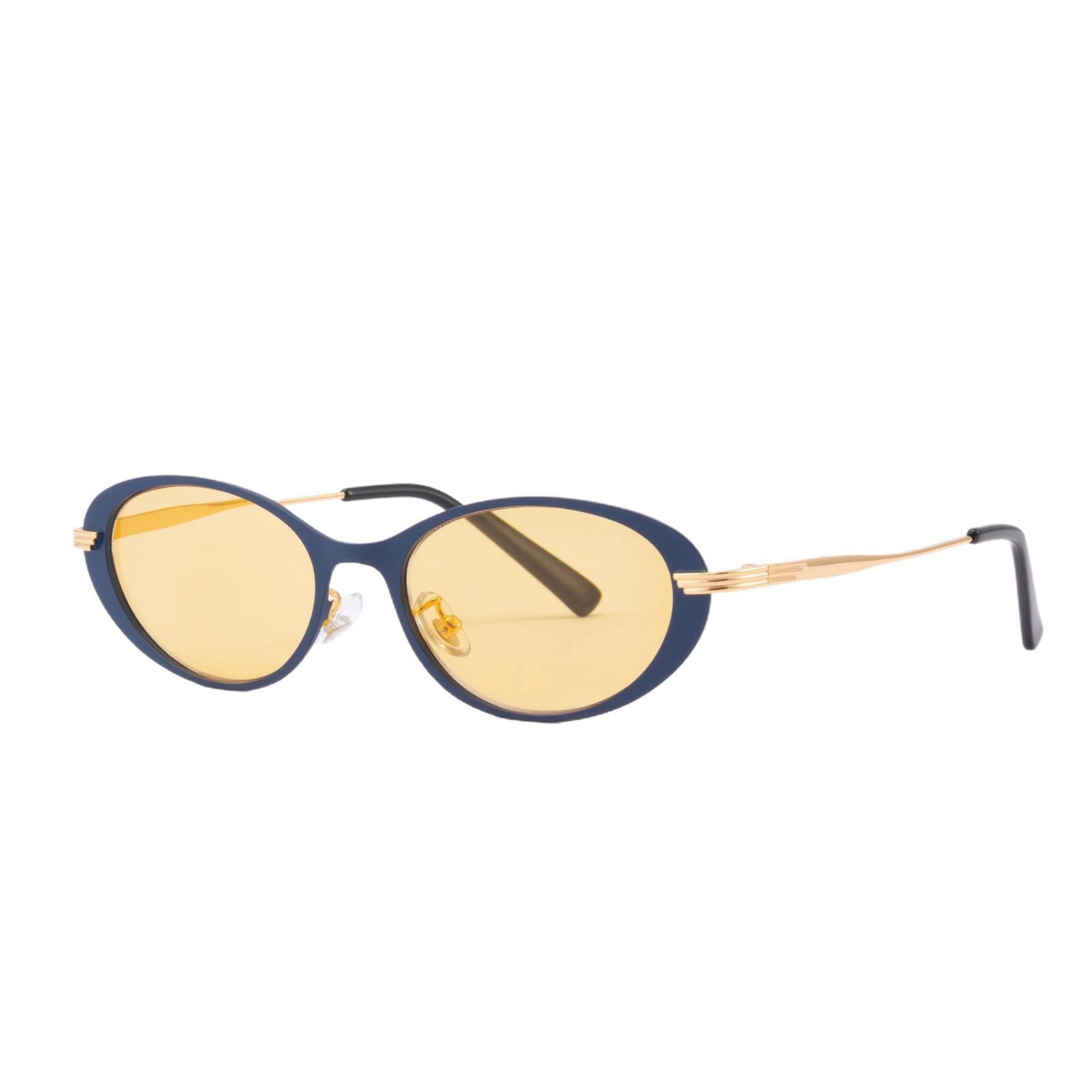 

Reading Glasses Metal Frame Shows Young Anti-Blue Light High-Quality Oval Eye Protection Glasses Men S And Women S Fashion Trend Anti-blue light without degree