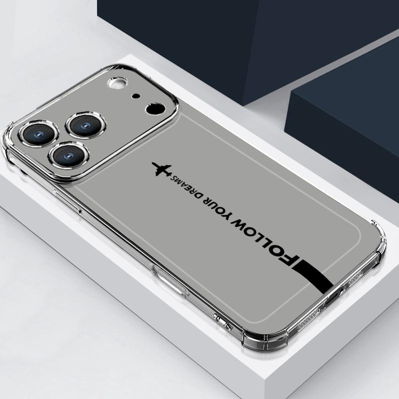 Airplane Snow Mountain Landscape Pattern Case For iPhone 17 Pro Max Coque iPhone 16 15 14 13 Pro Max 11 Shockproof Clear Soft Silicone Cover
