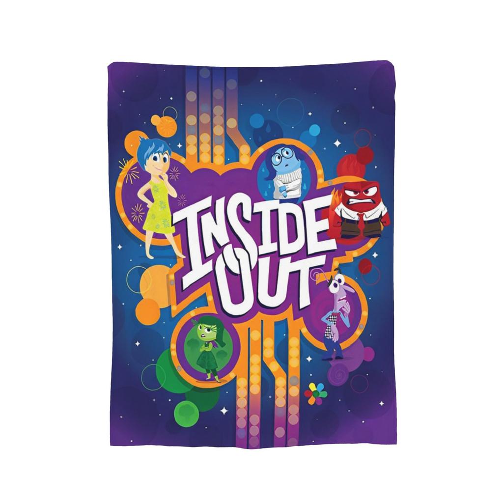 Inside Out Wool Blanket Cartoon Action Comedy Funny Throw Blankets for  Sofa Bedding Lounge 125*100cm Rug Piece,