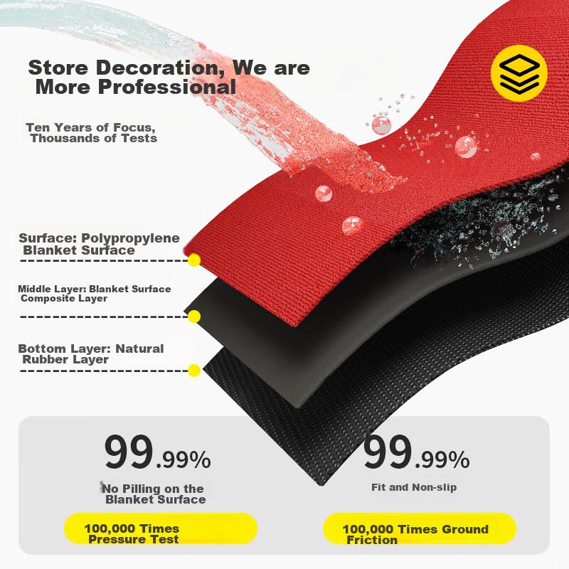 Boneng High-End Entrance Door Welcome Mat, Grand Opening Red Carpet Doormat, Reception Floor Mat for Home Entrance, 60x90cm