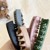 Fashion Gift Solid Color Frosted Barrettes Ponytail Holder Banana Clip Hair Clips Hair Claws