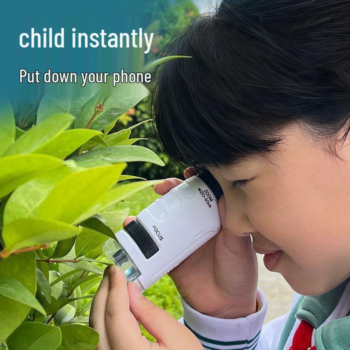 Portable HD Microscope for Kids - Educational Science Toy for Outdoor Experiments