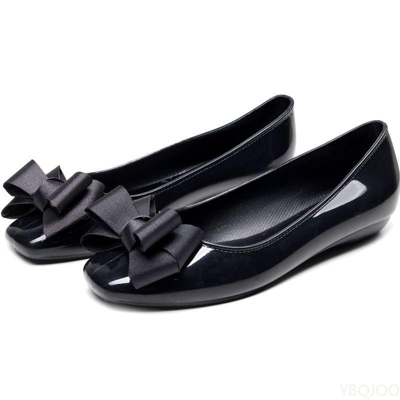 Fashion Shallow mouth square toe for women sweet fashionable lightweight bow tie flat shoes for women comfortable casual shoes