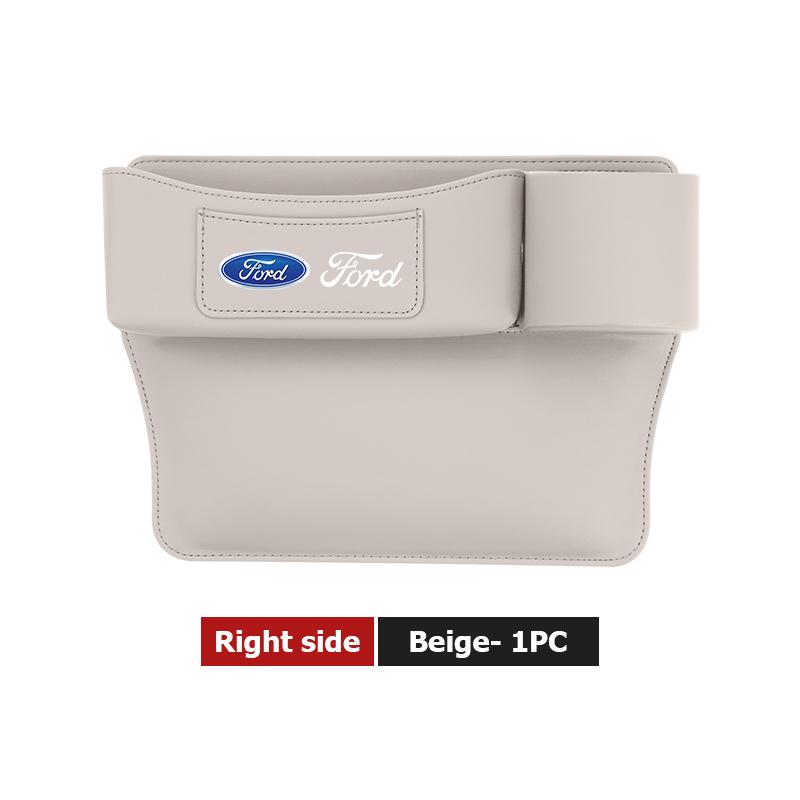 YYQO6 Leather Car Seat Gap Water Cup Holder Box Storage Bag For Ford Escape Ecosport Fusion Explorer Expedition Taurus