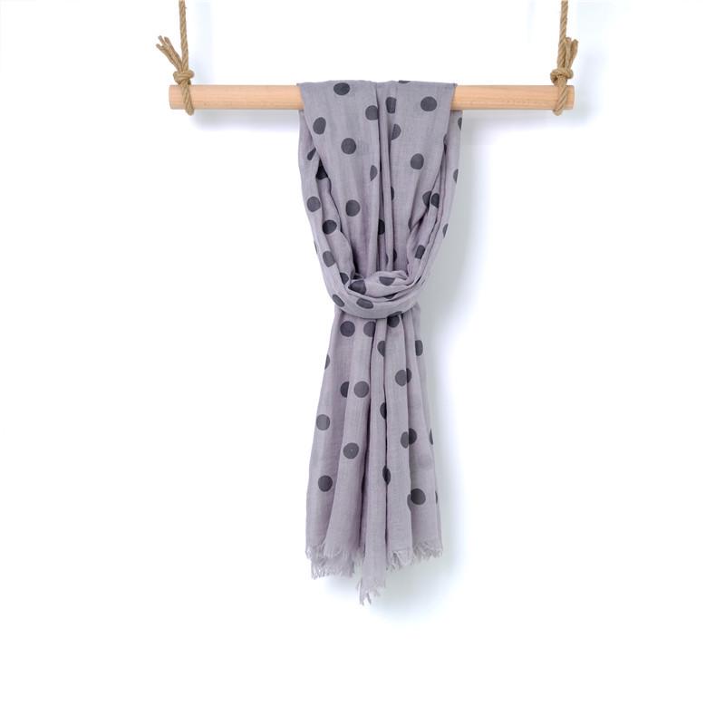Schal Stola mit Polka-Dot-Print – Reine Farbe Polyester-Baumwollmischung