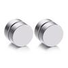 ZAKOL Crystal CZ Strong Magnetic Ear Stud Clip Earrings for Men Women Punk Round Zircon Magnet Earrings Non Piercing Jewelry