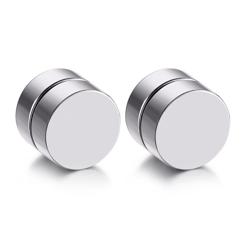 ZAKOL Crystal CZ Strong Magnetic Ear Stud Clip Earrings for Men Women Punk Round Zircon Magnet Earrings Non Piercing Jewelry