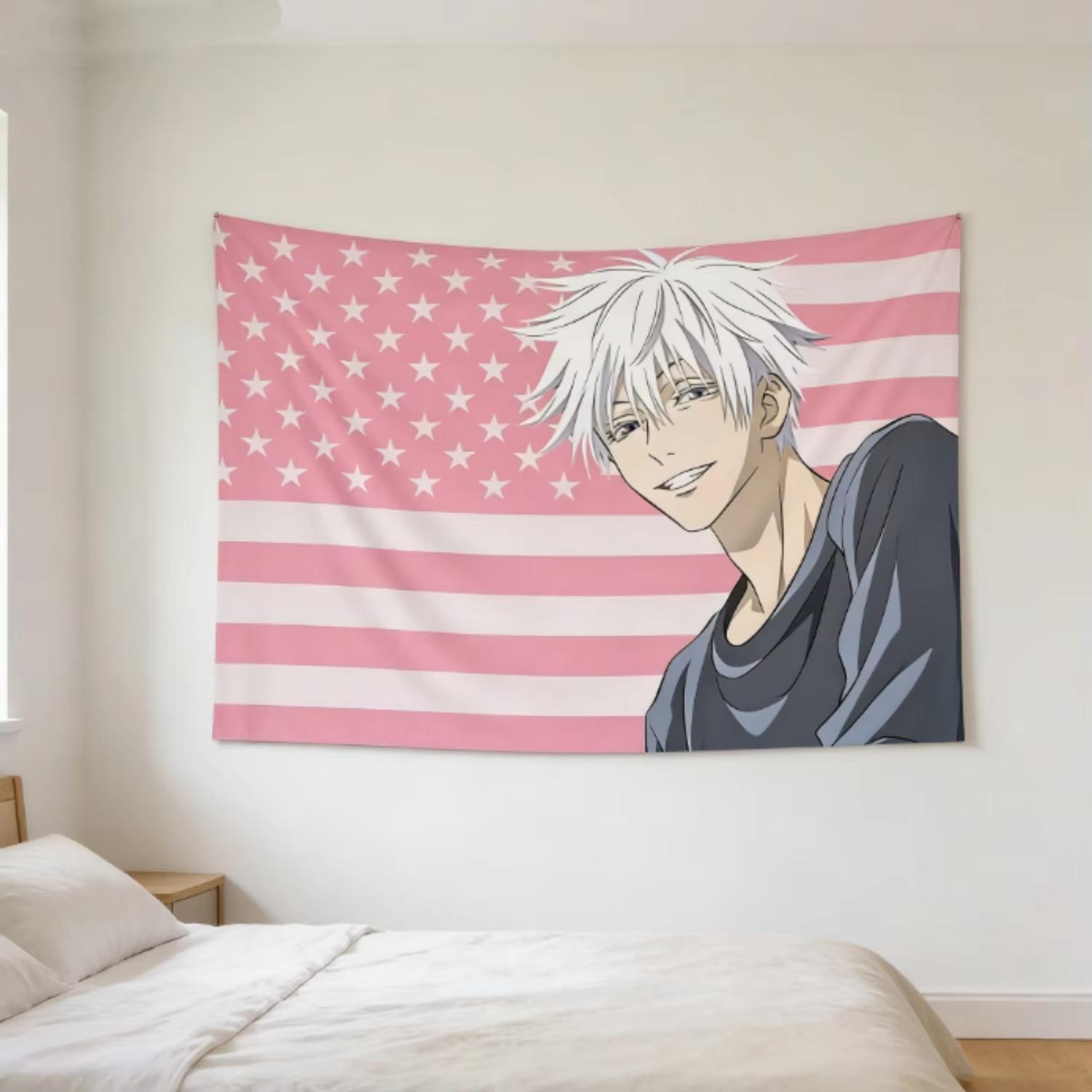 

Gojo Satoru Anime Tapestry HighQuality Fabric MultiSize Flat Print for Home Decor Wall Hanging Art 74x94cm(29x37in)