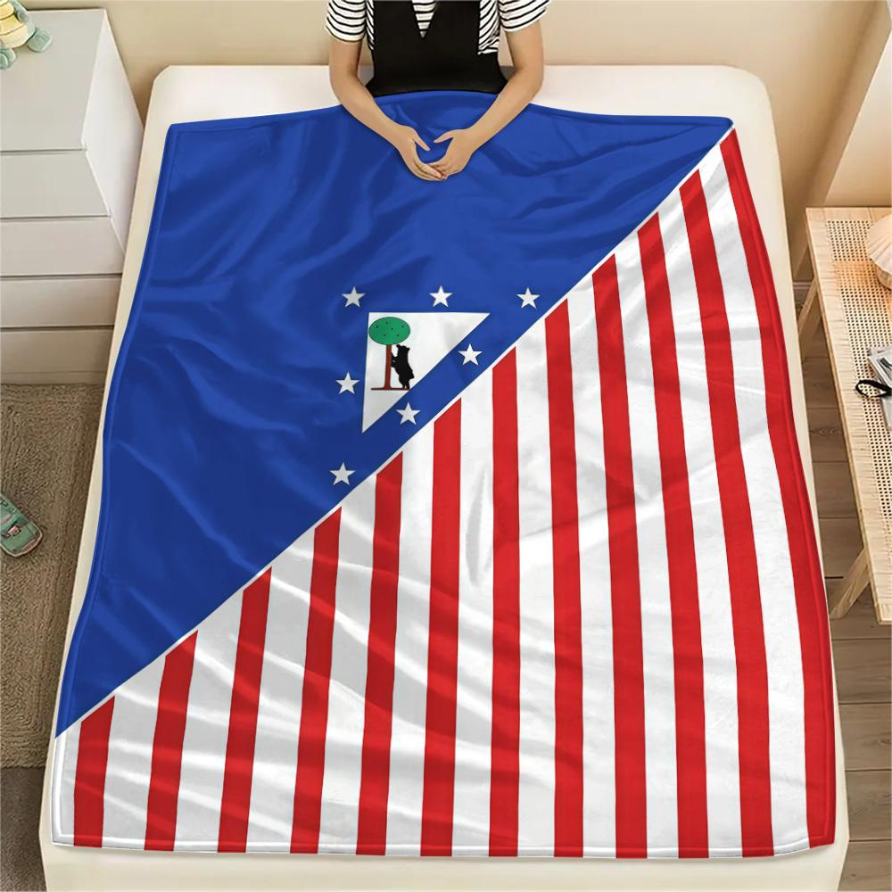 Club Atletico de Madrid Flannel Blanket, High quality Comfortable for All Seasons, Home Decor, Warmth and Comfort