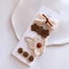 New Kids Milk Coffee Fabric Lace Hair Clips. Bow & Flower Designs, Perfect for Taming Bangs & Flyaways, Cute Hair Accessories.