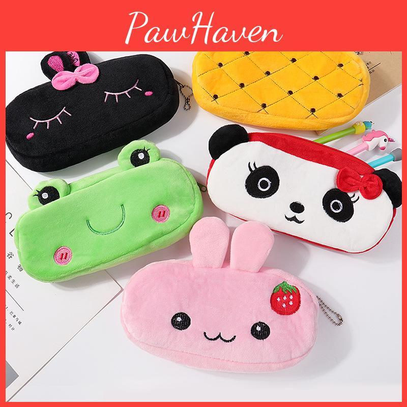 Kids' Plush Pen Pouch Cute Cartoon Characters Wholesale Stationery Box