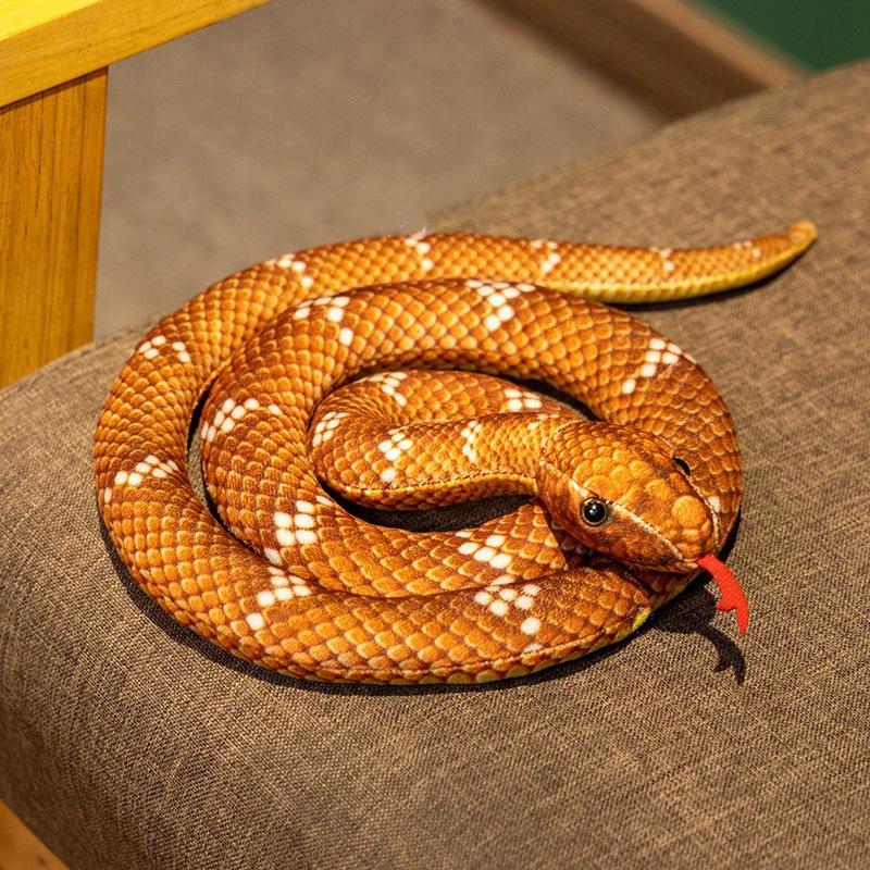 Creative snake plush toy cartoon snake doll prank funny children python doll small fake snake pocket snake 75CM