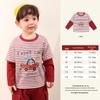 LUSON Baby & Toddler Long Sleeve Striped Faux Two-Piece T-Shirt