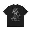 SS25 T-shirt à manches courtes décontracté de sport à col rond confortable Homme Hauts Noir HJ0801-010