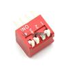 TELESKY 4-Positionen Rot-Gold Beschichteter Seitlich Betätigter DIP-Schalter, 2,54mm Rastermaß