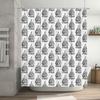 Bathroom Shower Curtain Vintage Gothic Pattern Washable Decor Waterproof Fabric Liner