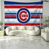 Chicago Cubs Wall Tapestry Aesthetic Wall Hanging Printed Fabric Blanket Decorative Tapestries for Bedroom Living Room Home Decor