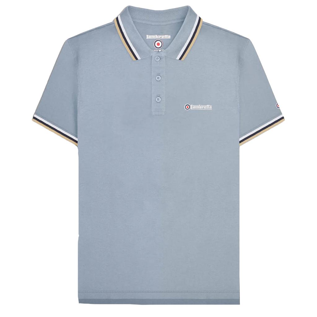 LAMBRETTA Mens SS25 Triple Tipped Big & Tall Polo Shirt