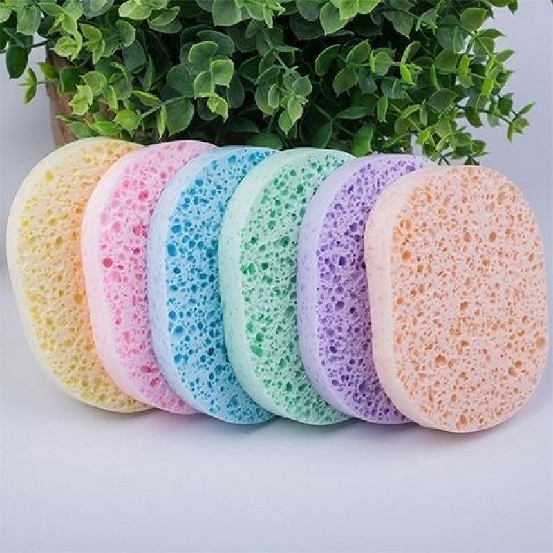 Thickened Wood Pulp Facial Cleansing Sponge for Deep Cleaning and Makeup Removal