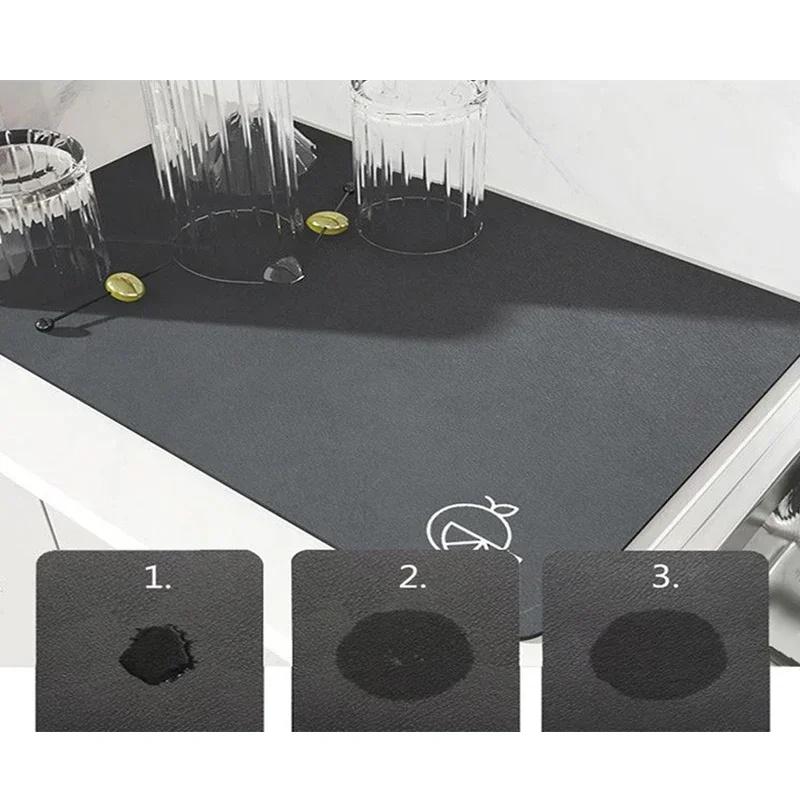 Kitchen Table Mat Coffee Mat Absorbent Mat Kitchen Bathroom Laundry Room Diatom Mud Can Be Washed Non-slip MAT