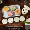 Mid-Autumn Mooncake Press - Flower Ice Skin Mold for Pastry & Mung Bean Cake