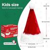 Santa Hat LED Lights Christmas Dress Up Headpiece LED Musical Festive Hat for Kids Women Men Event Planners Family Photo Winter
