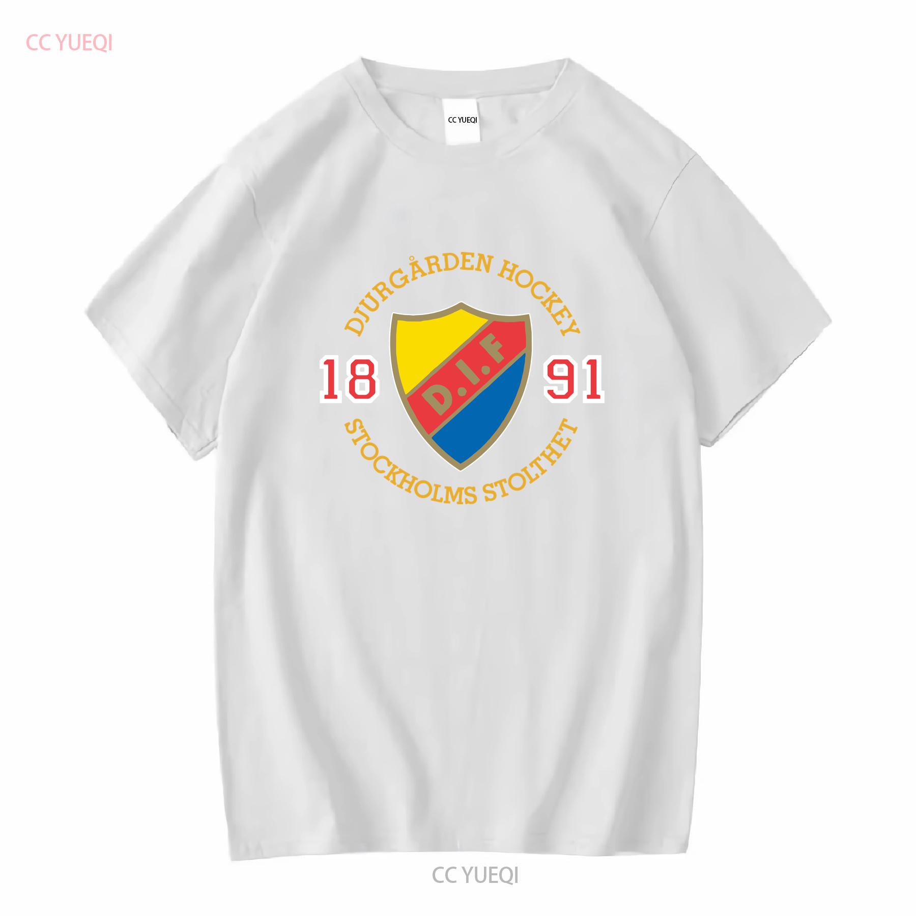 

Djurgårdens IF SHL Stockholm Sweden Professional Hockey Mens T Shirt long or short sleeves vintage Washed Casual Soft fashion M